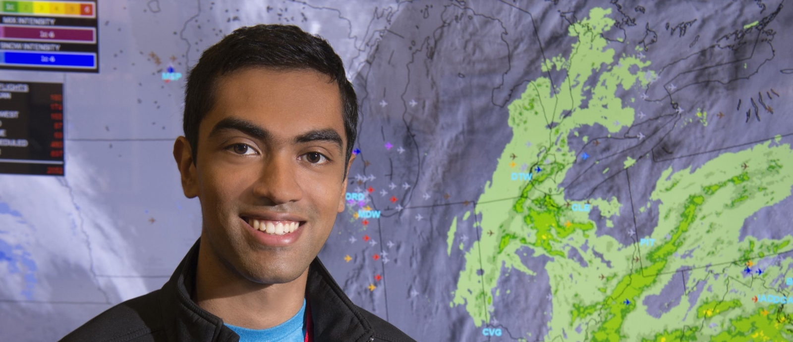 MIT student Vivek Miglani worked on a project that simulates weather radar images for air traffic controllers, modifying the team’s existing neural network model and running experiments to identify possible improvements.