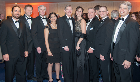 The LLCD team and guests gather at the Washington Hilton in Washington, D.C., during the Robert H. Goddard Memorial Dinner on 13 March.
