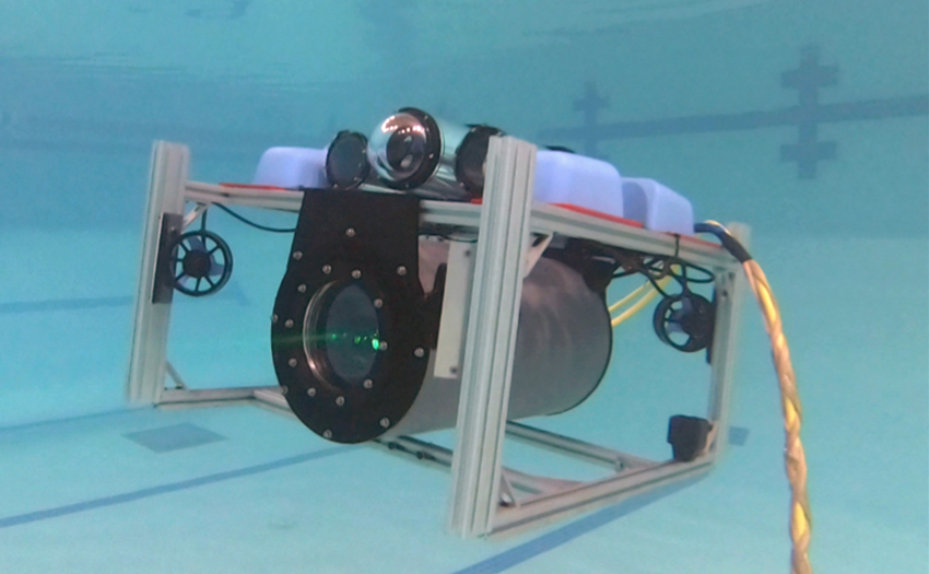 Pictured is the undersea optical communications system at the Boston Sports Club pool in Lexington.