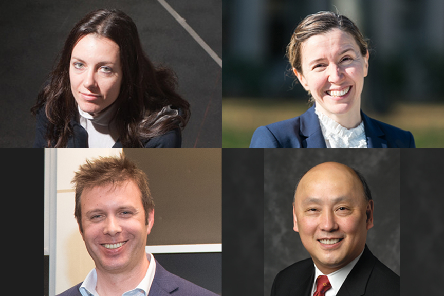 This is a photo collage of the four MIT staff newly elevated to IEEE Fellow.