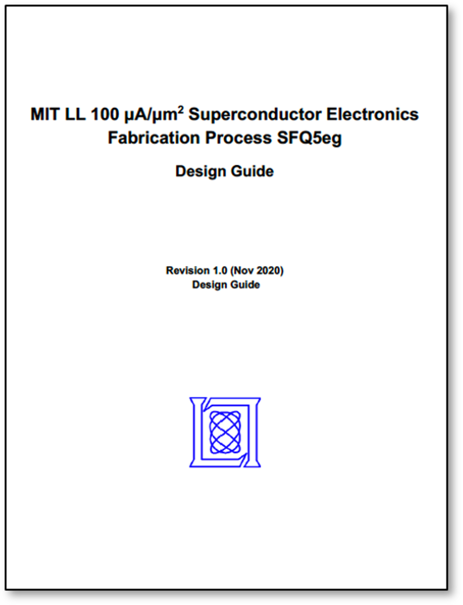 An image showing the cover of a document that describes a Superconductor Electronics Fabrication Process. 