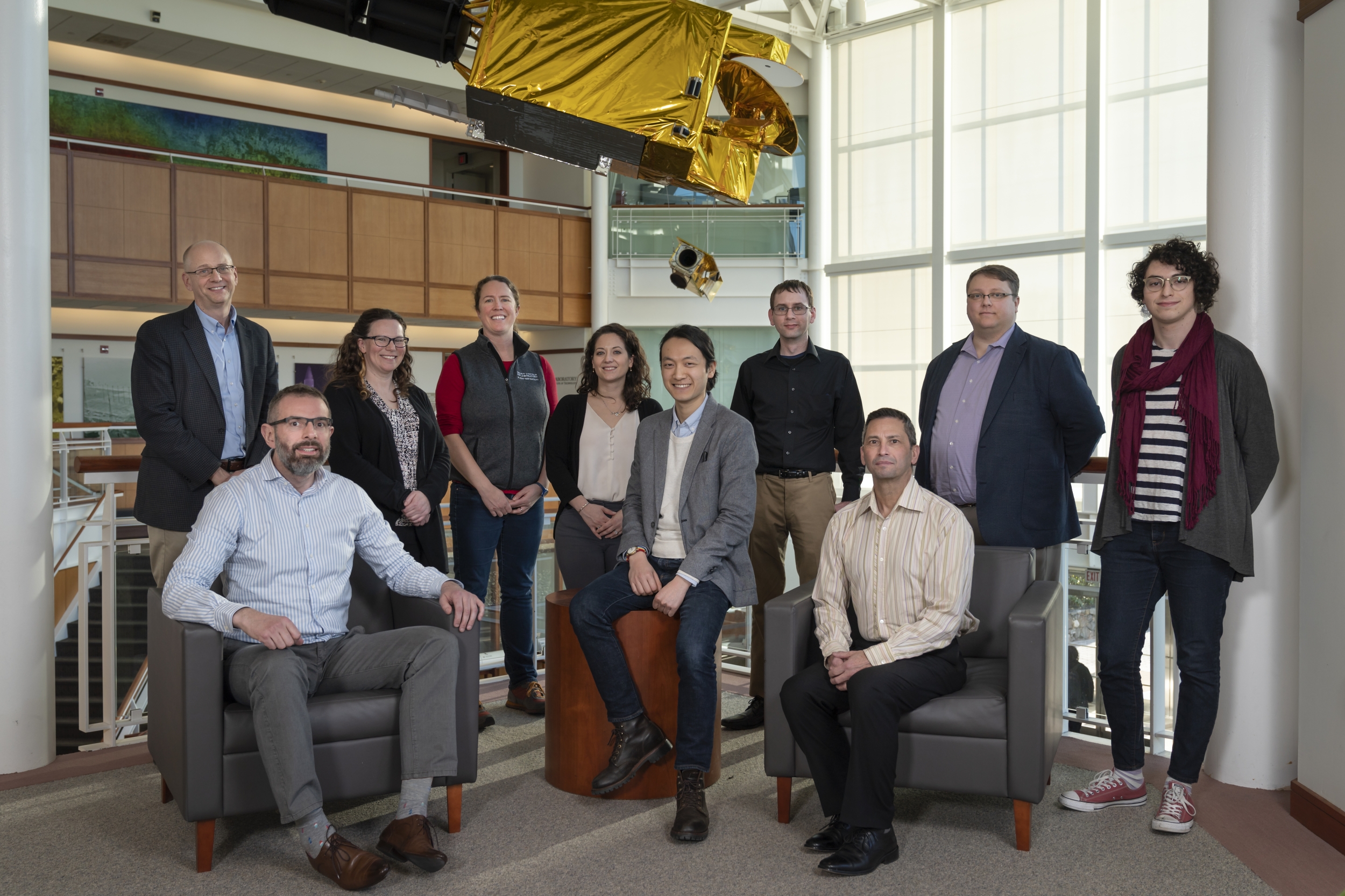 Out and Proud Employee Network members gathered for a photo at the Lab.