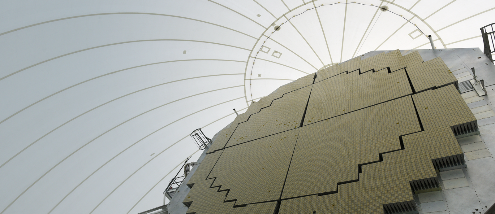 A ground-based radar at the Reagan Test Site on Kwajalein Atoll.