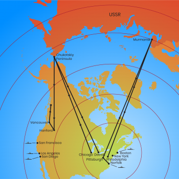 Soviet bombing routes.