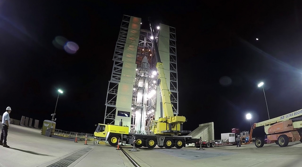 This time-lapse video chronicles the integration of the SensorSat (ORS–5) satellite onto Orbital ATK's Minotaur IV space launch vehicle.