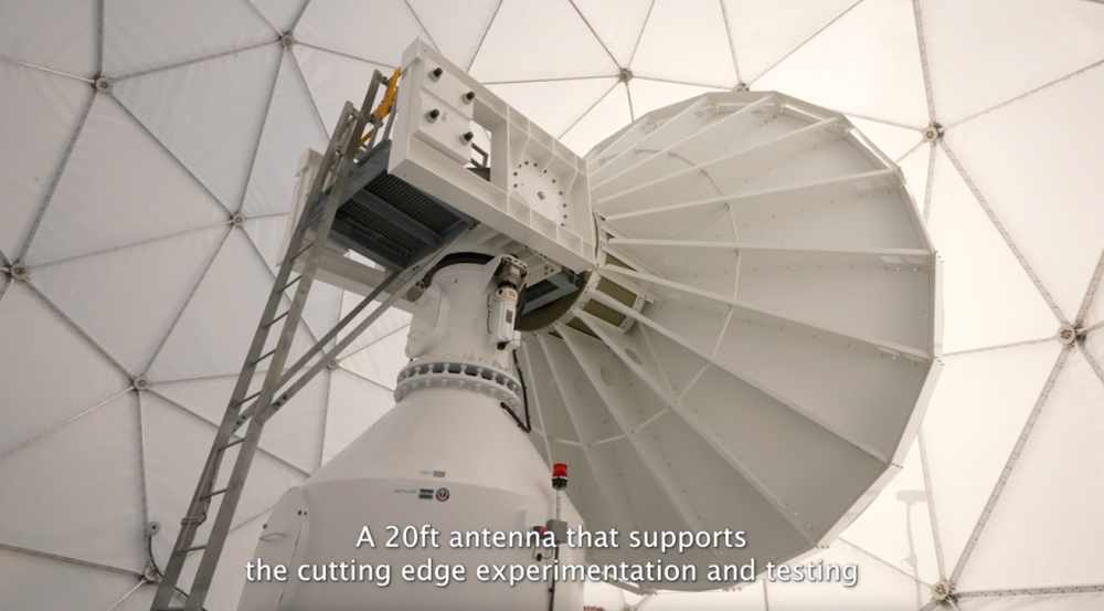 This video provides an overview of the MBTT. Shown is a photograph of the 20-foot antenna inside the radome.