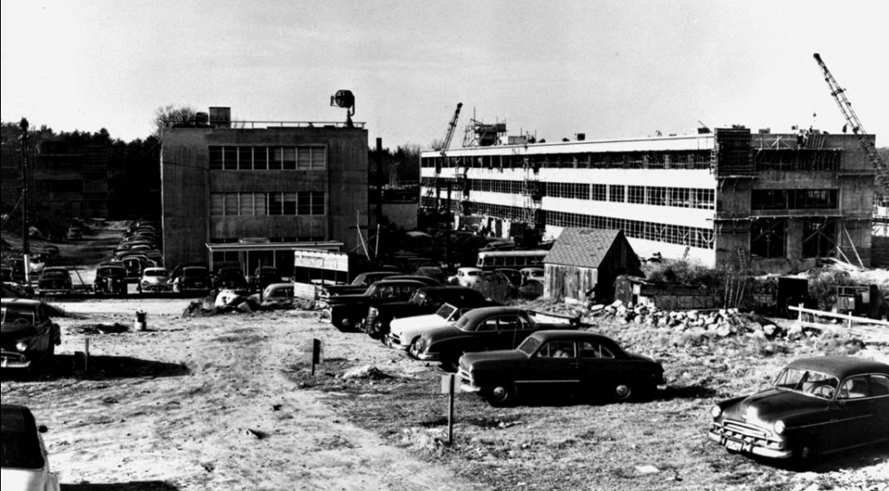 Initial construction of Lincoln Laboratory, October 1952.