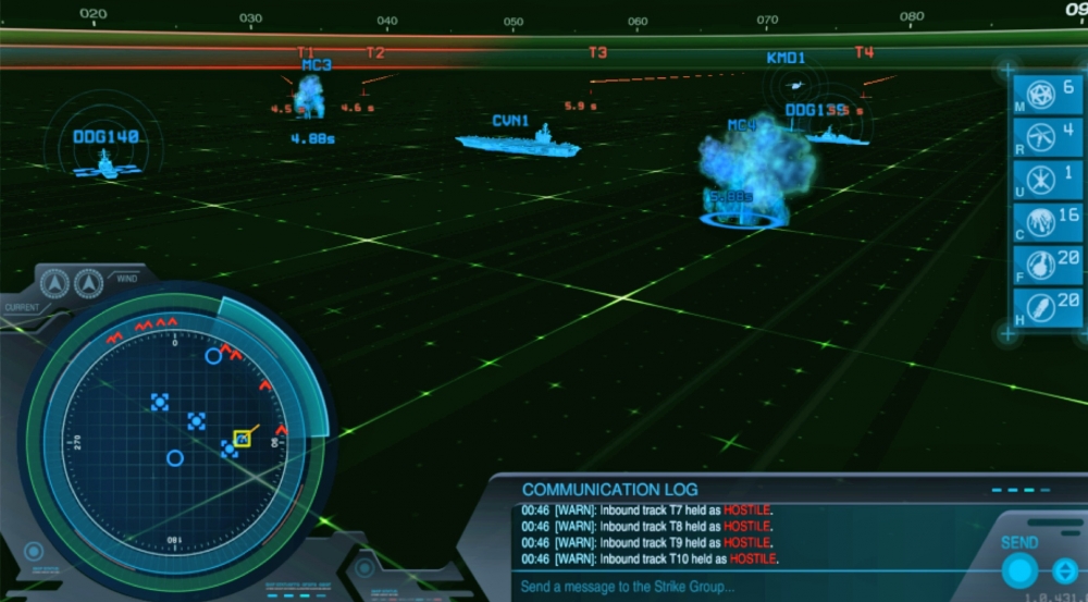 Strike Group Defender immerses users in realistic simulations to help them learn how to defend ships against missile threats in real life. 