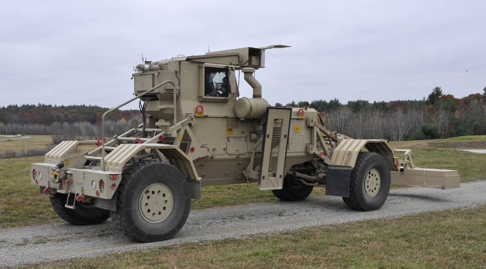 The Husky Mark III vehicle was deployed to Afghanistan for operational evaluation of the GPR's ability to find buried devices.