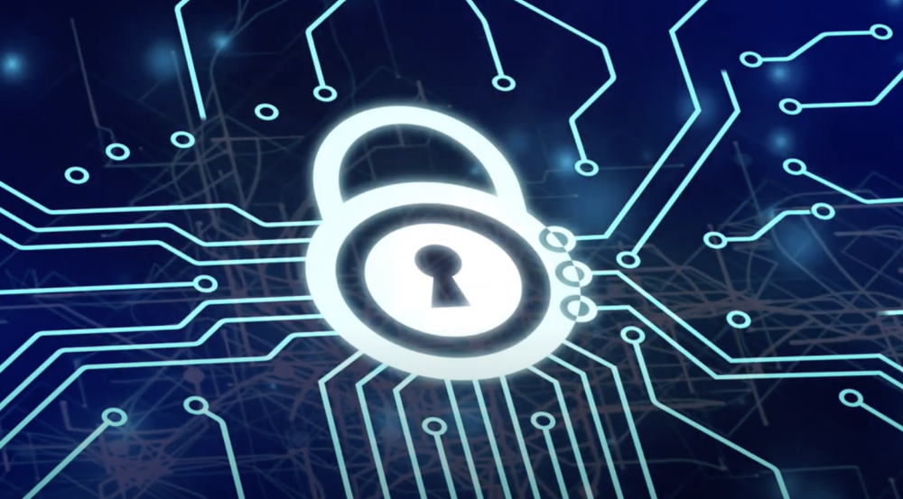 An illustration of a key lock guarding lines and nodes. 