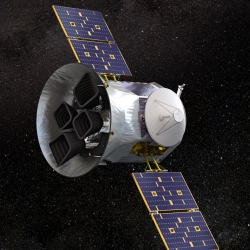 3D Rendering of the Transitioning Exoplanet Survey Satellite (TESS)