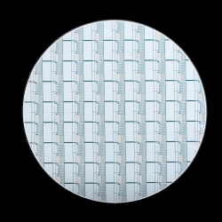 Photo of a wafer that has phase change pixels