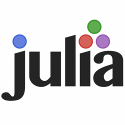 Logo that says "Julia" with colored circles around it