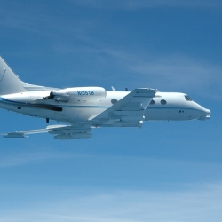The Airborne Seeker Test Bed is a modified Gulfstream jet.