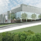 A design rendering of the Compound Semiconductor Laboratory – Microsystem Integration Facility at MIT Lincoln Laboratory. 