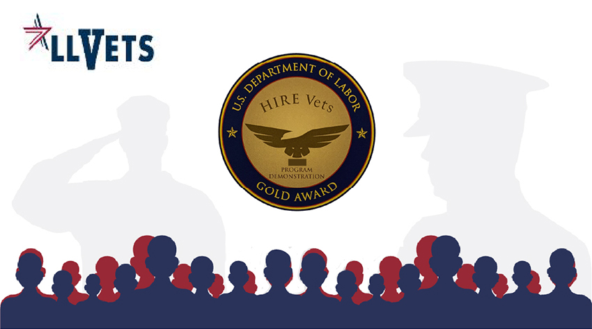 The HIRE Vets Gold Medallion Award, given by the Department of Labor, acknowledges the Laboratory's efforts to employ veterans.