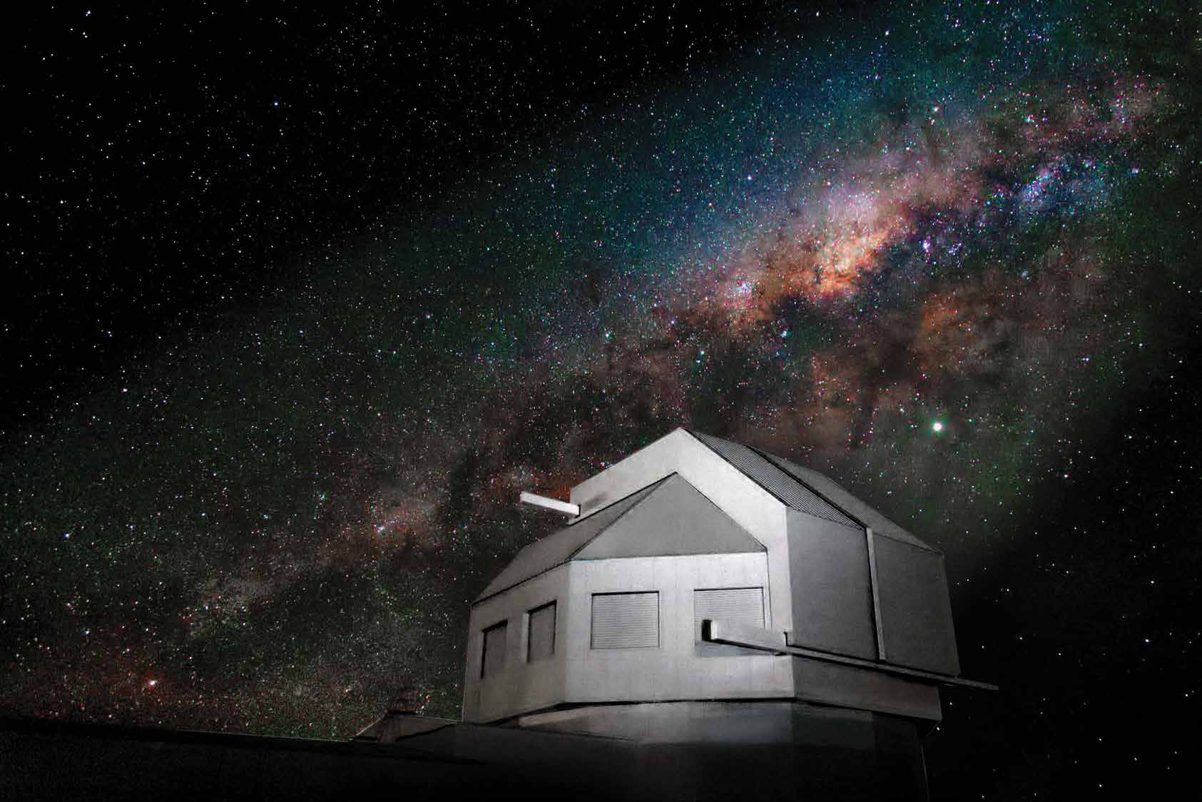 The photo is of the enclosure for the Space Surveillance Telescope. The enclosure was provided by the Australian government.