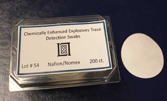 Lincoln Laboratory explosive trace detection swab 