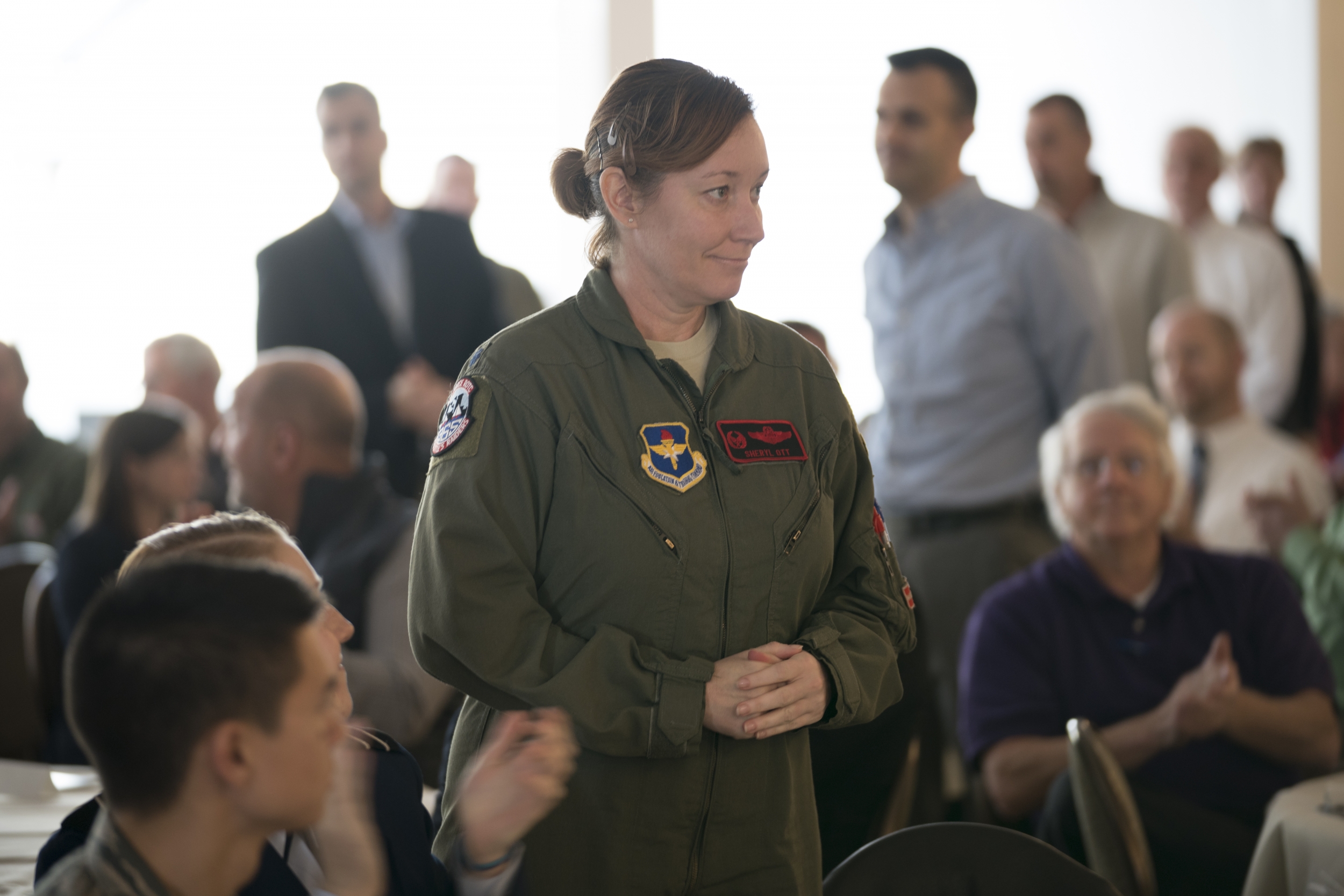 During the annual Veterans' Appreciation Luncheon, employees who served in the military stood for a moment of recognition.