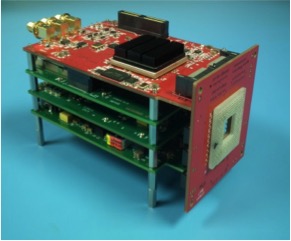 The micro-ladar uses a field-programmable gate array onboard processor, above, and a commercial laser.