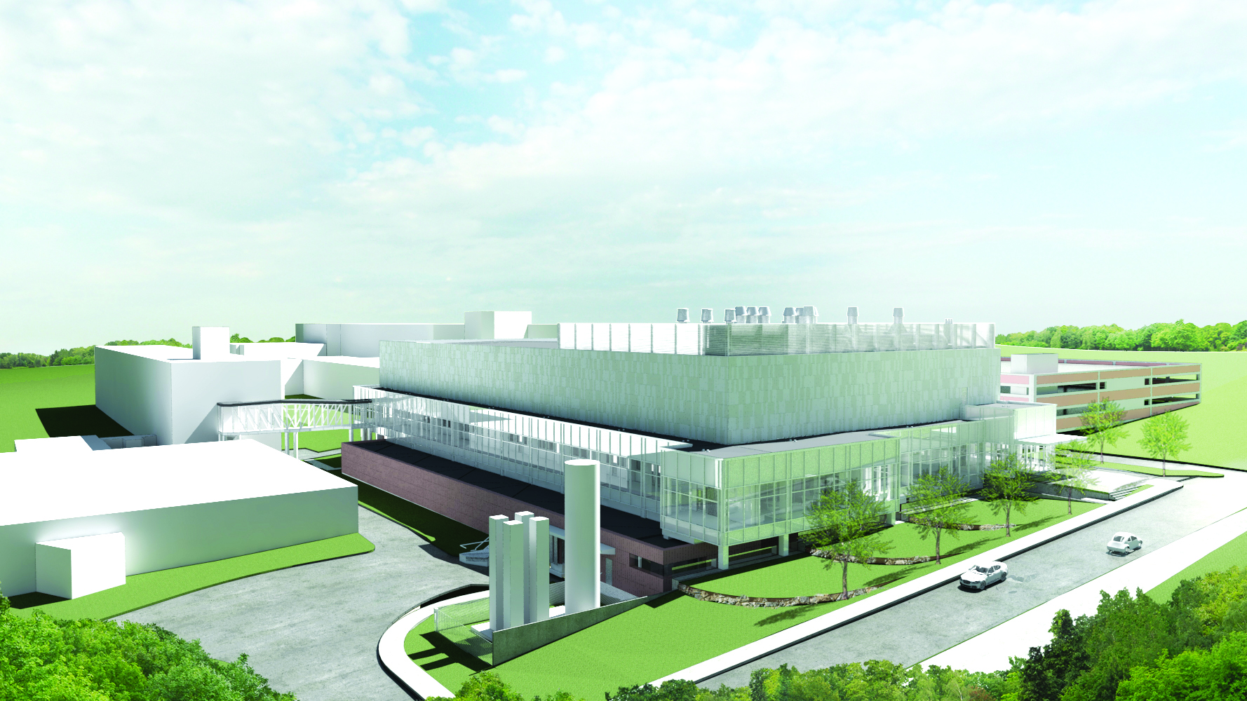 A design rendering shows the 160,000 square-foot CSL-MIF building. 