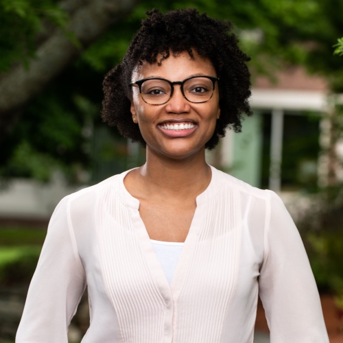 An outdoor portrait photograph of Crystal Jackson. 