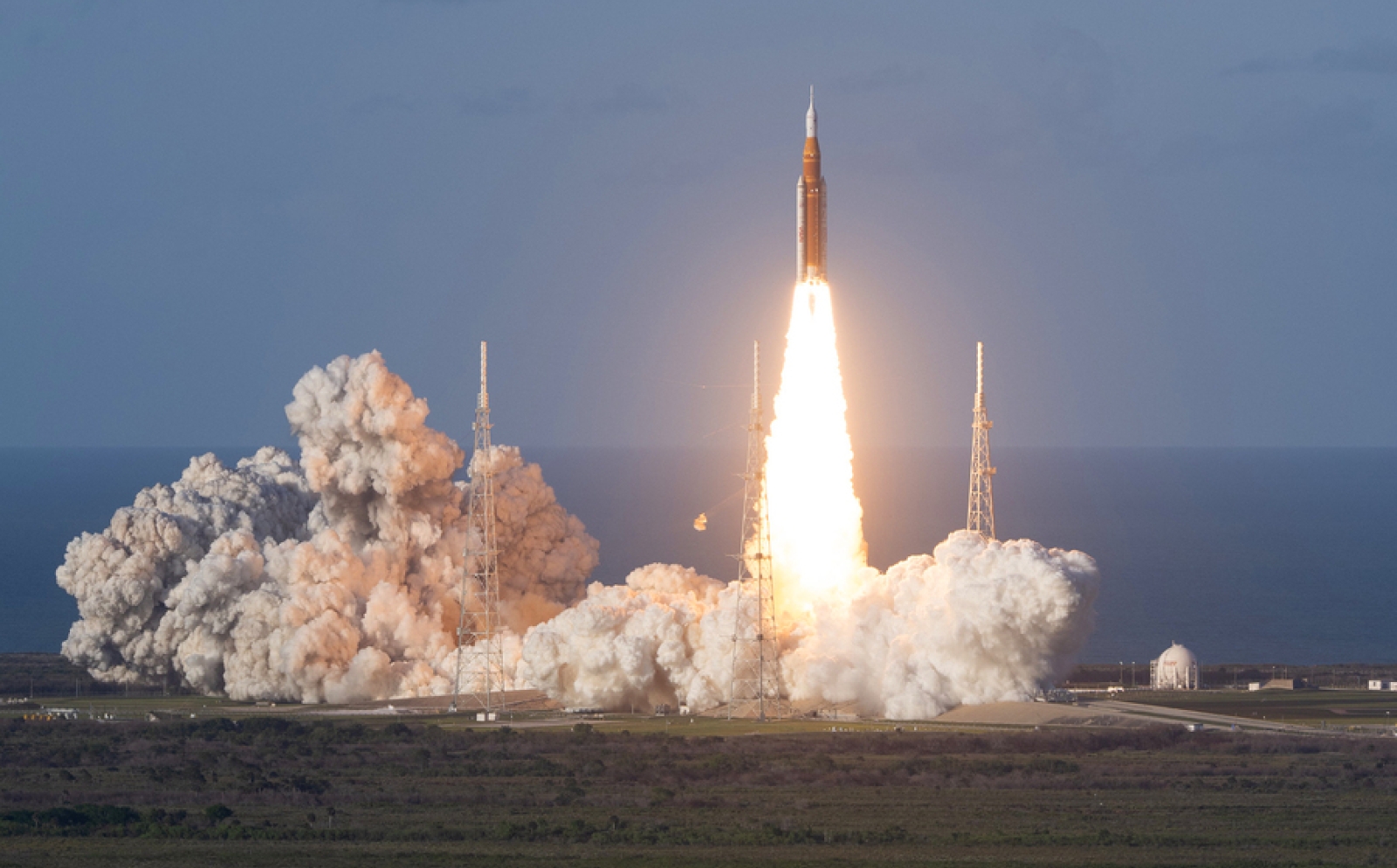 A rocket carrying Artemis astronauts launches from Florida on April 1, 2026. 