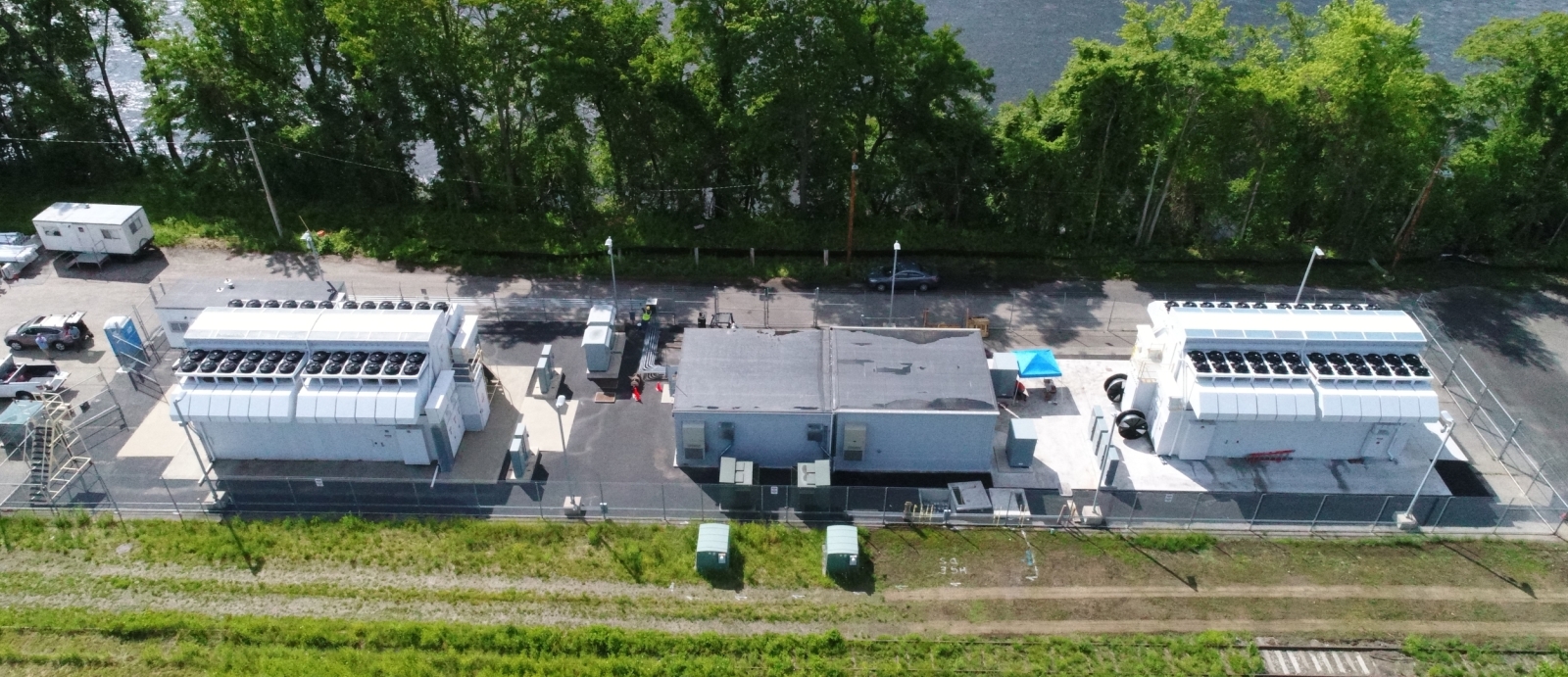 Exterior overhead shot of the LLSC data center.