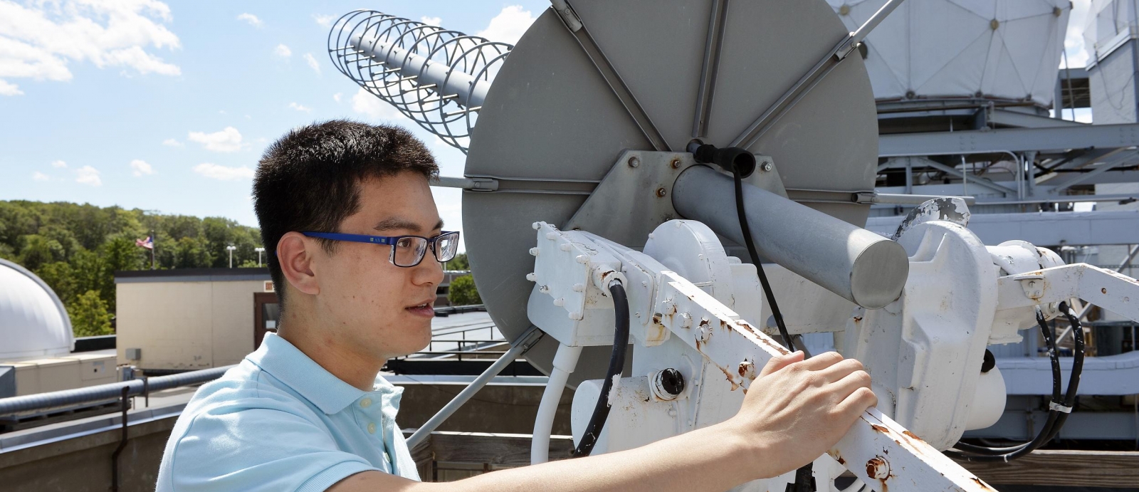 Summer research student Alan Dong helped transition the LES-9 satellite’s original analog communication devices to digital platforms during his internship.