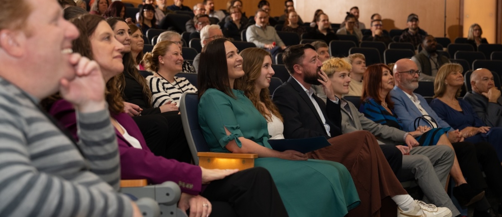 A group sits in the audience at the 2025 Administrative and Support Excellence Awards ceremony.