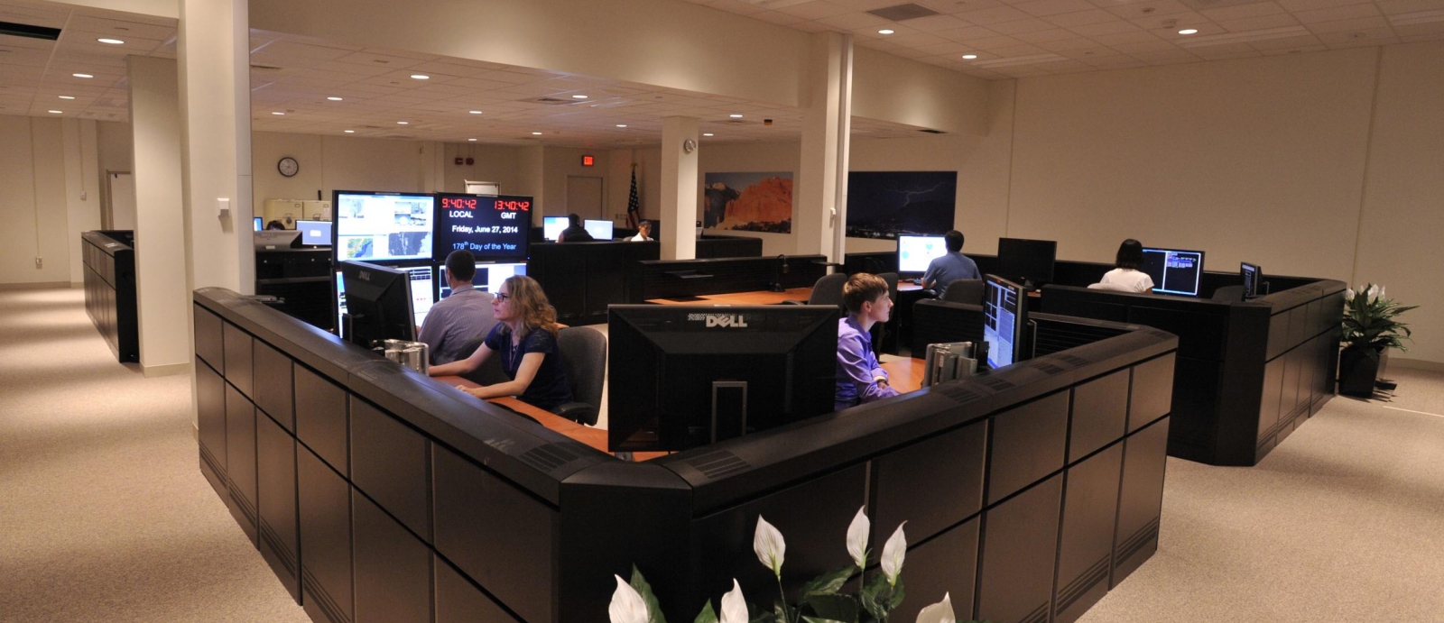 Staff in the Lexington Command, Control, and Communication Test Bed develop and test software tools.