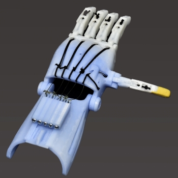 The 3D printed hand above was manufactured in TOIL.