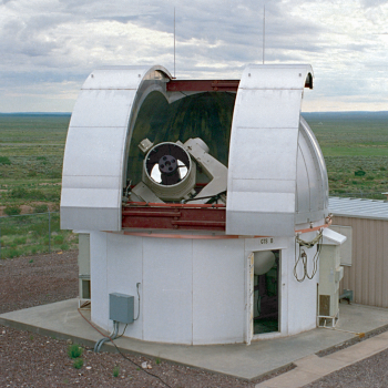 A GEODSS test system at the Experimental Test Site.