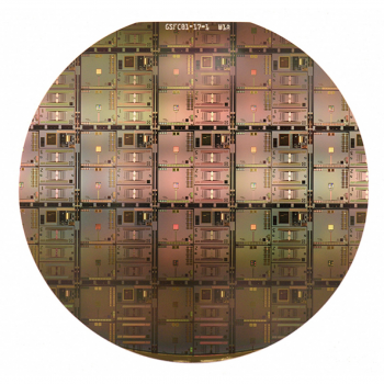 A wafer with integrated superconducting microstrips for NASA X-ray microcalorimeters was fabricated through Lincoln Laboratory's superconducting electronics fabrication process. 