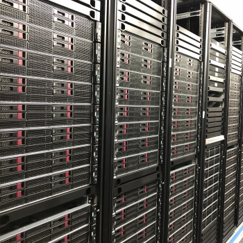 image of computer racks with equipment.