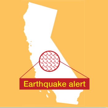 The icon shows a little map of Florida and in text gives the technology's purpose: "earthquake alert."