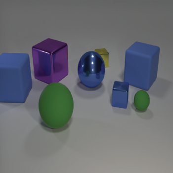 This is a photograph of an array of solid geometric objects from which the software can identify the objects queried, such as choosing a cube.