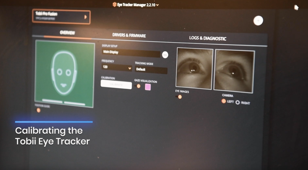 A screenshot of a computer screen showing close up images of a person's eyes.