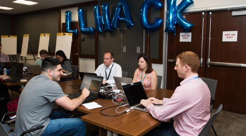 During the two-day hackathon, staff were challenged to quickly train and test machine learning algorithms to detect fake media content.