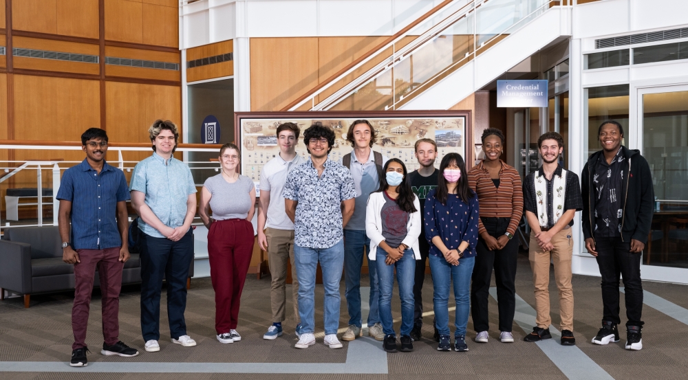 Massachusetts Microelectronics Internship Program students visited Lincoln Laboratory this summer. Photo: Nicole Fandel.