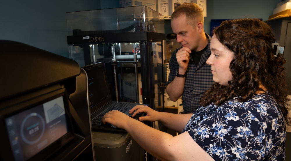 Harn is shown here with her mentor, Rob Reeve. Photo: Glen Cooper