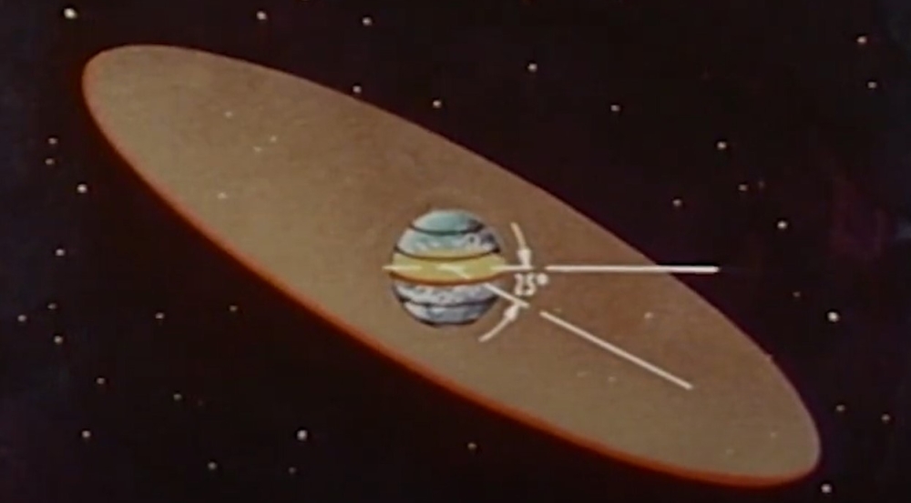An illustration of the LES-8/9 orbit