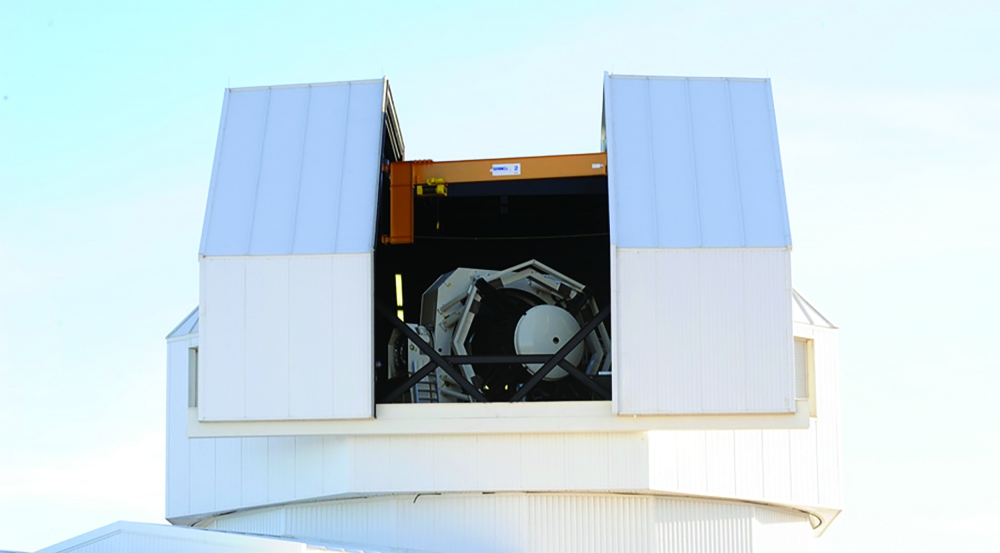 The SST awaits nightfall to be tasked with scanning space from its location atop the Atom Site, a high-altitude observation point in New Mexico that provides a view of the sky that is virtually untouched by light pollution.