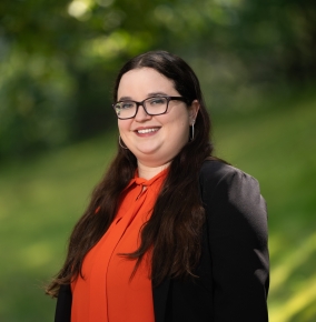 An outdoor portrait photograph of Rebecca Venegas.