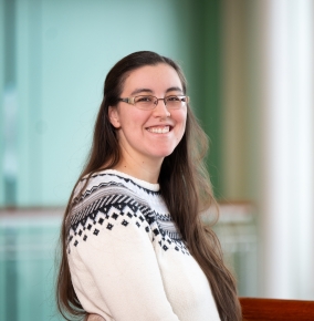 An indoor portrait photograph of Catherine Lockton.