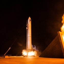 The Minotaur IV lifts off, carrying ORS-5 SensorSat to equatorial orbit. Photo courtesy of Orbital ATK
