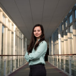 Alexa Aguilar, a master's candidate in MIT AeroAstro, was named one of Aviation Week's "20 Twenties." As a research assistant at Lincoln Laboratory, she's investigating new designs for miniature ultrawideband antennas.