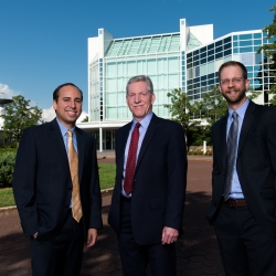 Left to right, Andy Vidan, Gregory Hogan, and Paul Breimyer are the recipients of the 2019 IEEE Innovation in Societal Infrastructure Award for their development of an integrated decision support system for coordinating disaster response activities.
