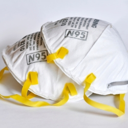 a photo of two N95 masks