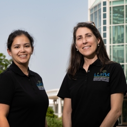 Middle school teachers Stephanie Mendoza (left) and Monica Albuixech (right) learned about radar fundamentals at the 2023 LLRISE program.